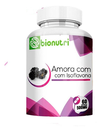 Suplemento em cápsula Bionutri  Amora com isoflavona amora miura Amora com isoflavona em pote de 30g 60 un