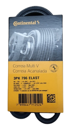 Kit Poly V Correa Elastica Voyage Gol Trend Fox Suran Voyage