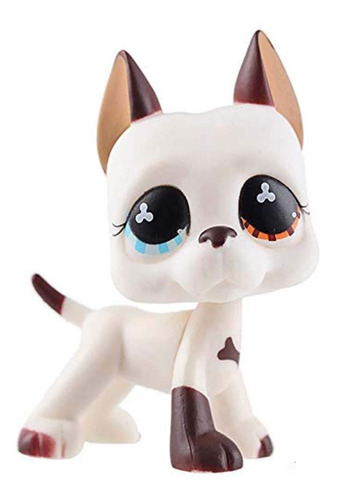 Littlest Pet Shop Great Dane Lps Branco #577 Olhos 2 Cores