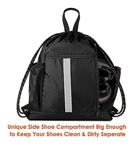 Mochila Deportiva Con Cordón Y Compartimento Para Zapatos