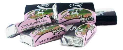 Chocolate Vaquita 480 Pzas 4.5gr/cu Barra Mini Wongs