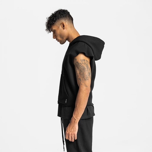 Playera Holgada Sin Mangas Con Capucha Casual De Talla Gran