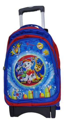 Morral Paw Patroll Escolar Grande Con Ruedas