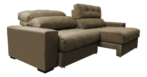 Sofá Retrátil Recli Pocket Cama Inbox Master 2,52m Castor