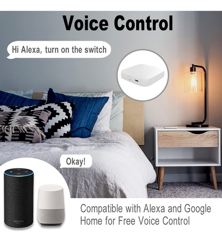 Wifi Gateway Wireless Smart Bridge: Smart Hub, Smart Home Bridge, Smart Gateway Hub, Controle Remoto por App, Controle de Voz, Funciona com Alexa Google Home, Conecta-se com Produtos Inteligentes
