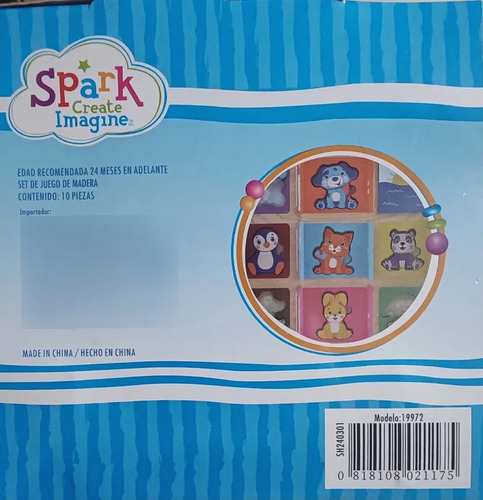 Set Spark Create Imagine Set De Juego De Madera 10 Piezas