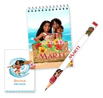 Comprar Anotadores Y Lápiz Personalizado Souvenir 40u Moana 2
