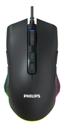 Mouse Gaming Philips G201bl 9 Botones Rgb Spk9201bl Usb 