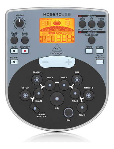 Bateria Eletrônica Behringer Xd80usb 8 Peças Midi 175 Sons Cor Azul