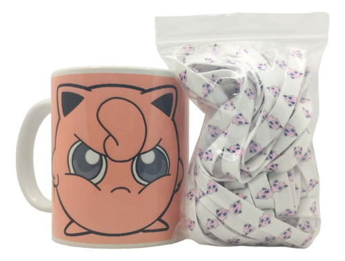 Taza Pokemon Jigglypuff Más Par De Cordones Jigglypuff