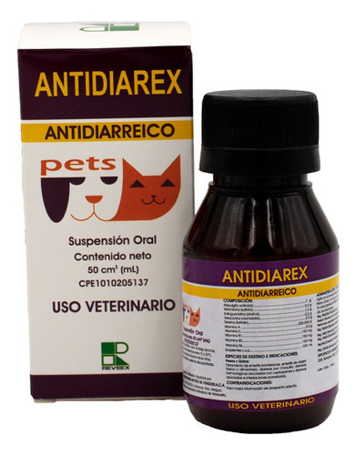 Reveex Antidiarex 50ml Antidiarreico Para Perros Y Gatos