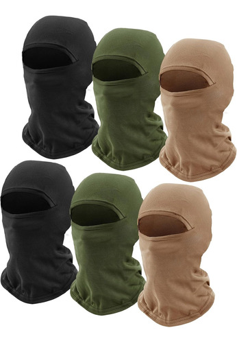 6 Piezas Máscara Facial Balaclava Prueba De Viento Mot...