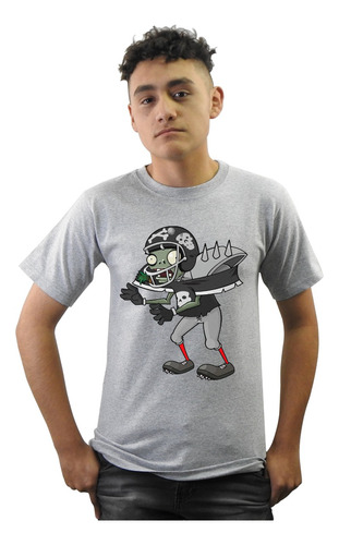 Alfa Playera Gris Pvz Zombie Jugador Futbol Americano