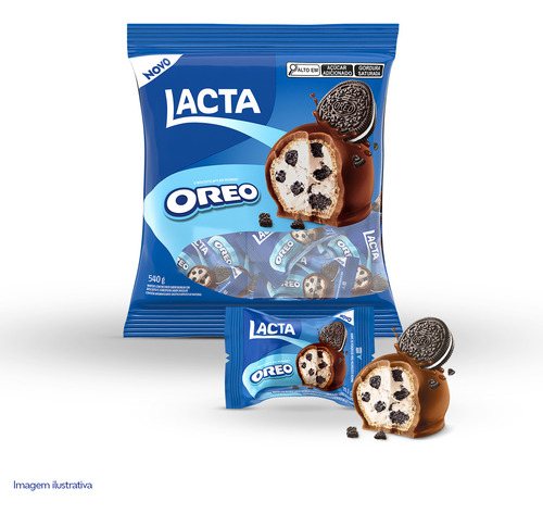 Bombom Wafer Sabor Baunilha Com Oreo 540g Lacta