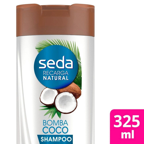 Imagem 1 de 1 de  Shampoo Bomba Coco Recarga Natural  Seda 325ml