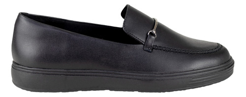 Mocasines Loafer Hebilla Mujer Vicenza 23001 Negro Confort