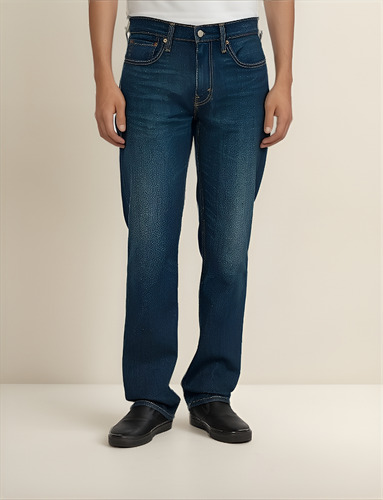 Pantalon Nuevo Levi S 514 Straight Stretch Regular Fit Hombr Azul Lisa 38x34