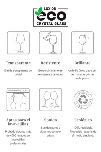 Vasos De Cristal Rcr Universum 430ml Set X6 Hechos En Italia