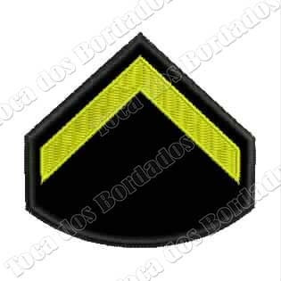 Imagem 1 de 3 de Patch Bordado Divisa Soldado 6x6,5cm C/ Fixador Velcro® Mlt8
