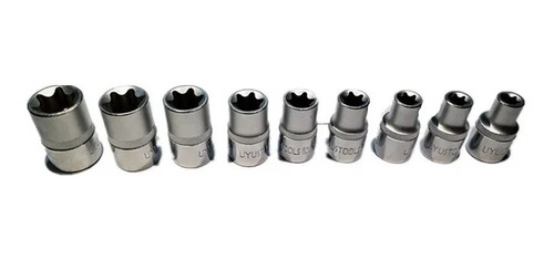 Juego Set De Dados Torx Estrella Hembra 9 Piezas Uyustools