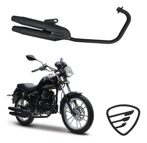 Mofle Escape Doble Completo Silenc Italika Original Rc200