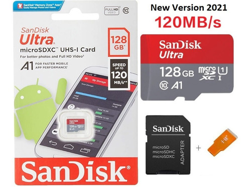 Memoria Microsd Sandisk Ultra 128 Gb A1 100 Mb/s Profesional