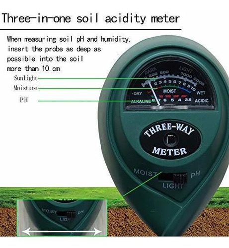 Janeflower Soil Moisture Sensor Ph Hygrometer Plant