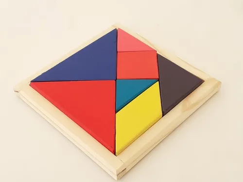 Tangram Juego De Ingenio Madera Artesanal