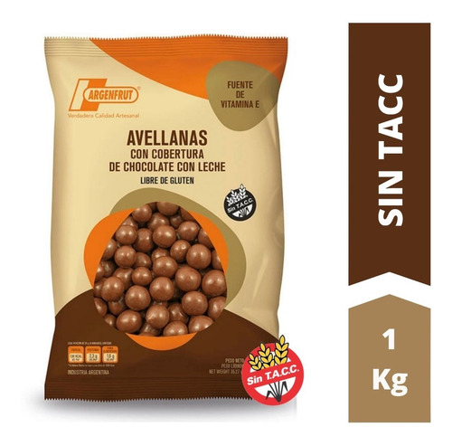 Avellanas Con Cobertura Chocolate Con Leche X 1 Kg- Sin Tacc