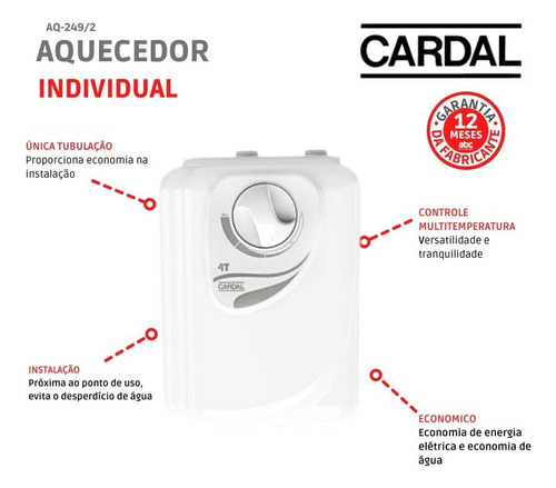 Aquecedor Água Elétrico 4t Aq-249/2 Alta Pressão Cardal