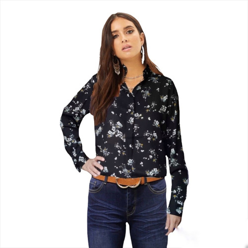 Blusa Negra De Vestir, Oficina. Talla L