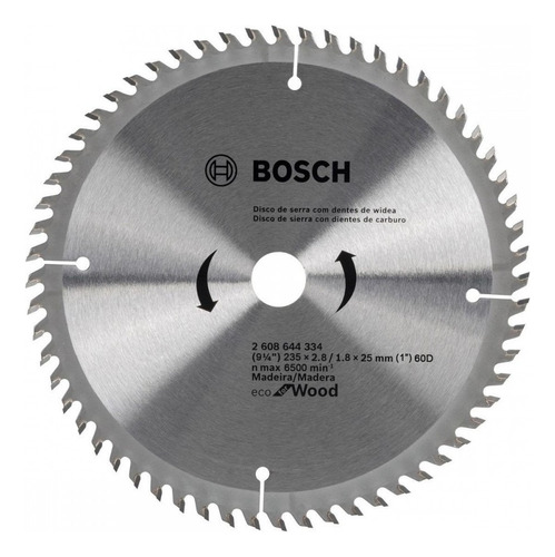 Disco Sierra Circular 9 1/4 X 60d Eco Madera Bosch