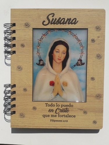 Cuaderno Agenda Libreta Personalizada Religiosa Mdf 80 Hojas