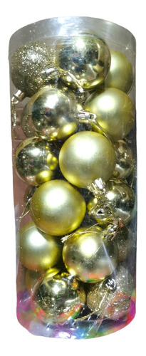 24 Esferas Para Árbol De Navidad 5 Cm Económicas Plástico