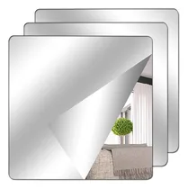 Comprar Set X3 Espejos Flexibles 40x40 Autoadhesivos Hogar - El Rey