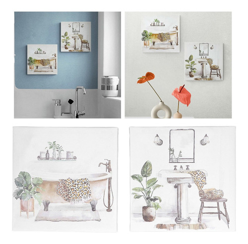 Decoraciones De Baño Modernas Para Cuadros De Arte Impermeab