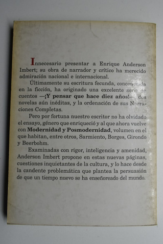 Modernidad Y Posmodernidad: Ensayos Enrique Anderson Imbc174 (Usado)