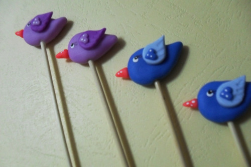 Pajaritos(para Masmelos Y Chupeteras)unidad Palitos