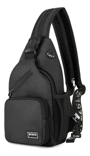 Mochila Bandolera Impermeable Pequeña Para Hombre (bk)