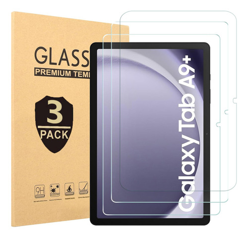 3pzas Mica Cristal Templado Para Samsung Galaxy Tab A9 Plus Mornwell