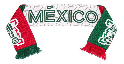 Bufanda Selección Mexicana Siempre Contigo Bufsnm Tri Color VERDE-BLANCO-ROJO Diseño de la tela Liso Talla UNIT
