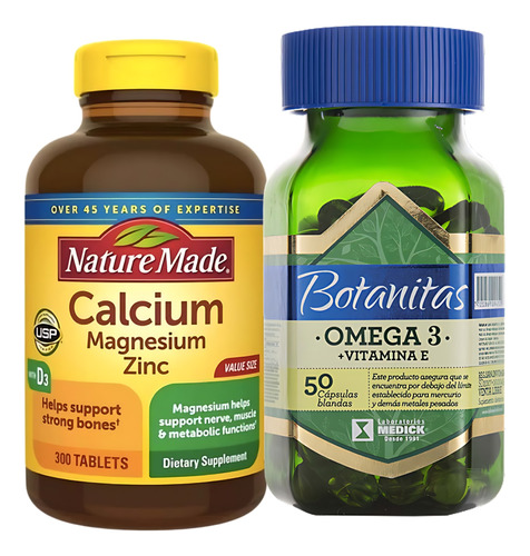 Calcium Magnesium Zinc + Omega3 - Unidad a $570