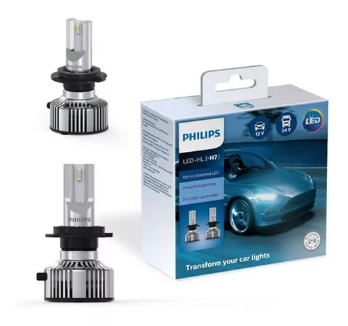 Kit Lamparas Cree Led H7 Philips 6500k 12v 24v 20w Disipador