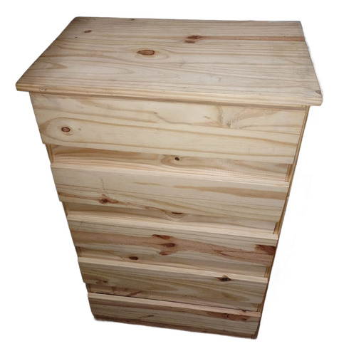 Chifonier Cajonera Comoda Madera Pino 100x60x40 Con 6 Cajone