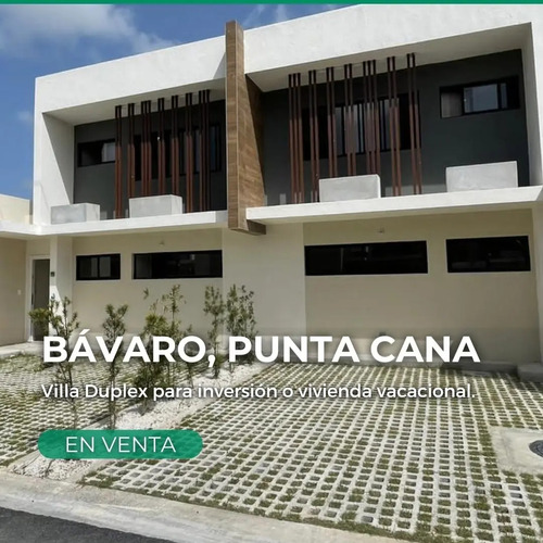 Villa Duplex Con Patio En Venta, Bávaro Punta Cana 