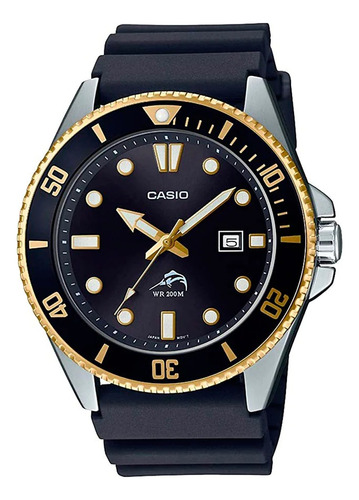 Reloj Casio Submariner Marlin Mdv106g-1avcf Negro Dorado