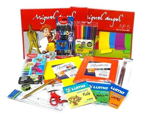 Kit Escolar Primaria Set Útiles Escolares 17 Artículos