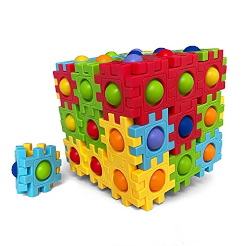 Anlabay Two-in-one Pop Blocks Pop Puzzle 48pcs, Rompecabezas