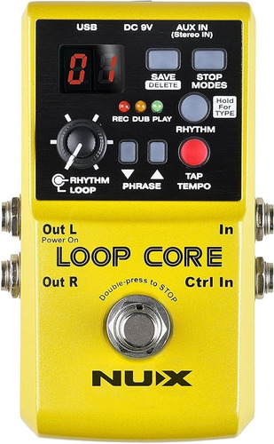 Pedal De Efecto Nux Loop Core  Amarillo