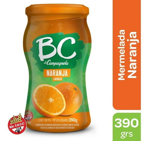 Mermelada Bc La Campagnola Naranja 390g - Reducida Calorias 